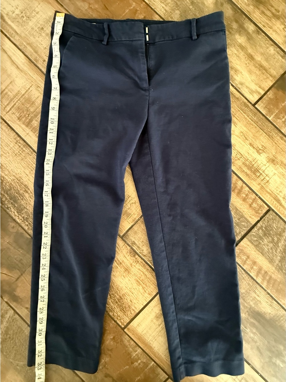 LOFT Navy Cropped Trousers